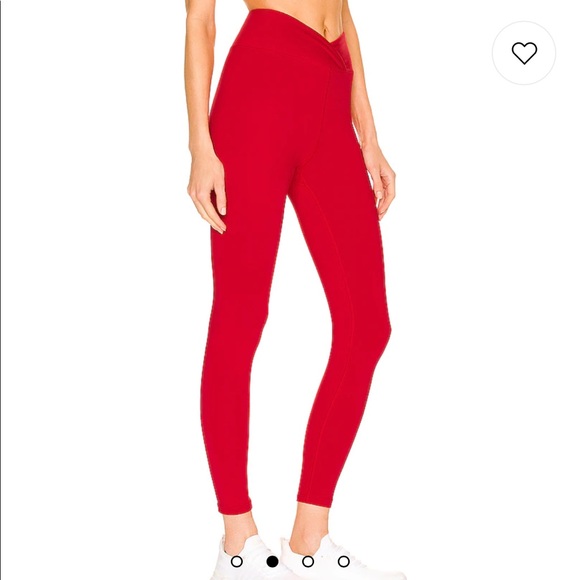 Red Ribbed Legging - Picture 3 of 7